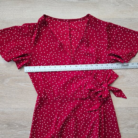 Relipop Summer Women Short Sleeve V Neck Wrap Dress Small Polka Dot Size Small - Picture 16 of 17